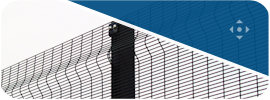 358 profiled metal welded wire mesh fencing panel.